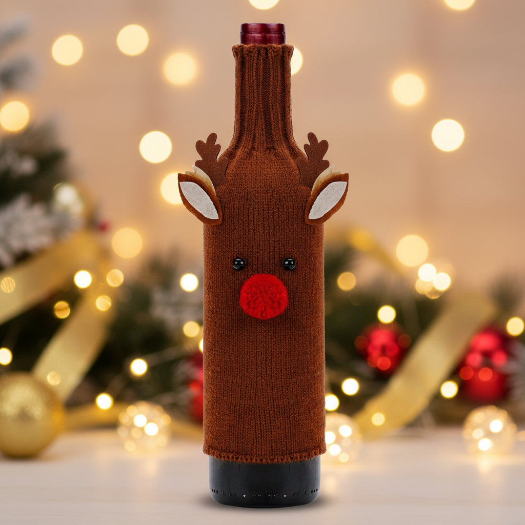 🎅 Christmas Bottle Covers – Festive Home Fashion Holiday Decorations