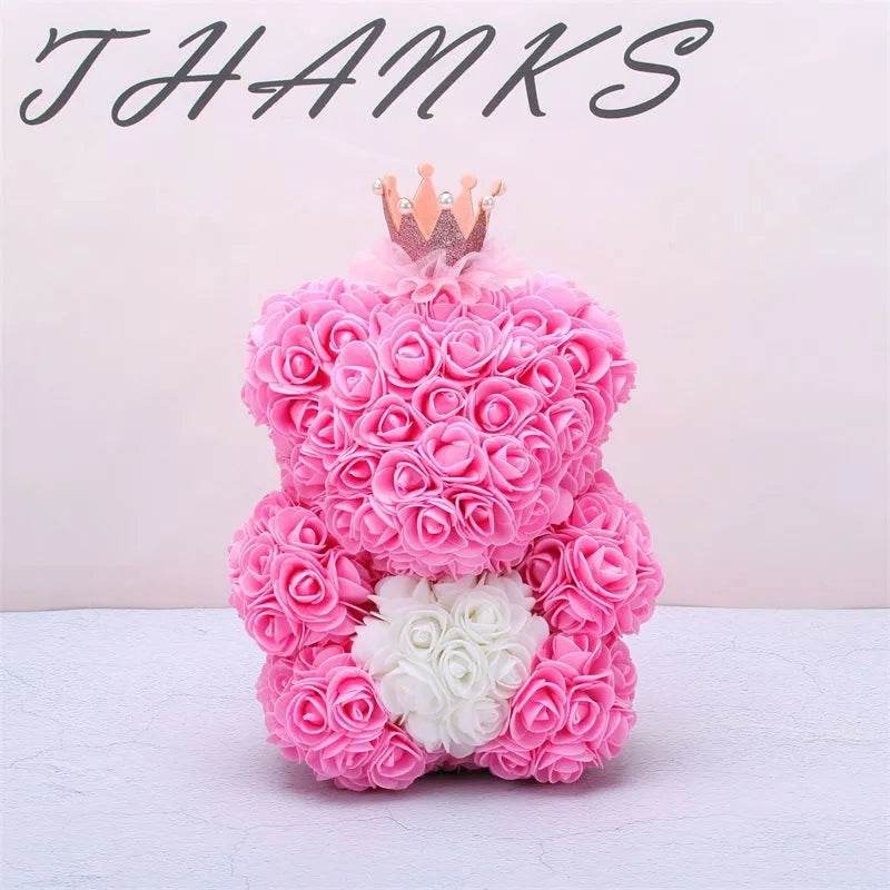 Valentine Foam Forever Rose Teddy Bear