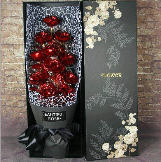 24K Golden Foil Rose Bundle