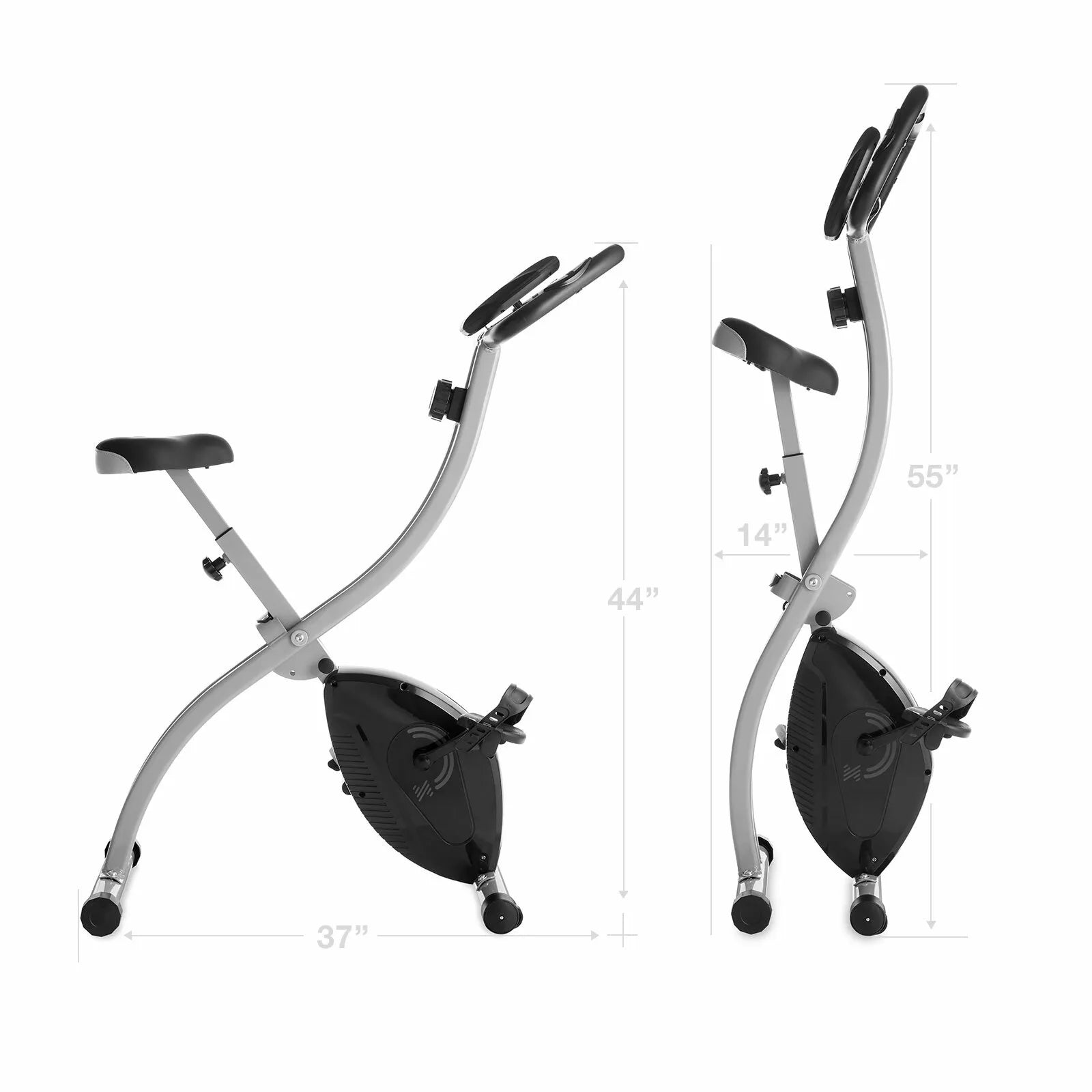 Folding Upright Exercise Bike with Advanced LCD Display