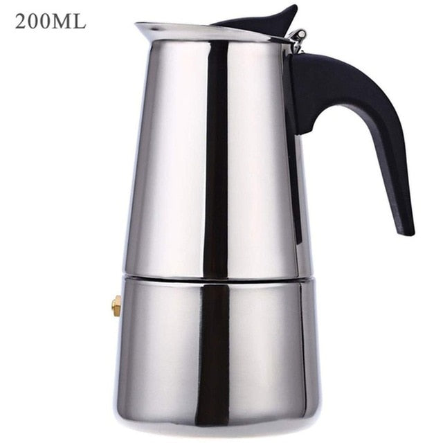 Stainless Steel Moka Coffee Pot – Moka Espresso & Latte Percolator