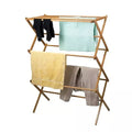 Foldable Heavy Duty Bamboo Drying Rack for Clothes Indoor/Outdoor Use