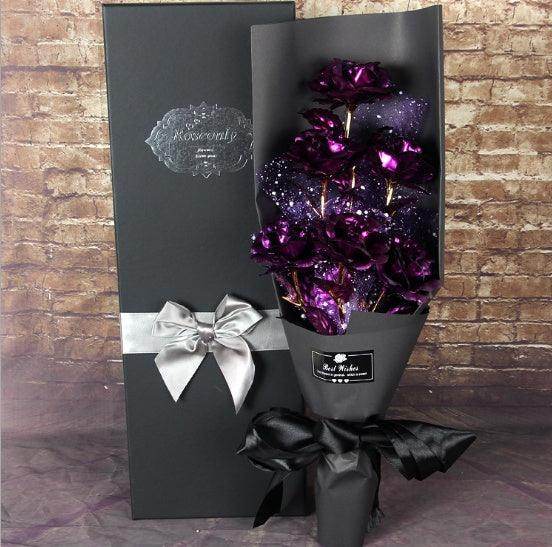 24K Golden Foil Rose Bundle