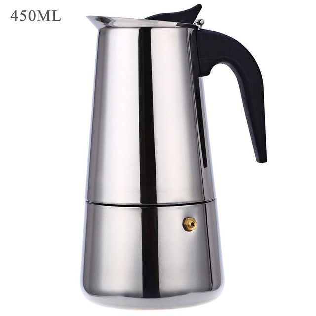 Stainless Steel Moka Coffee Pot – Moka Espresso & Latte Percolator