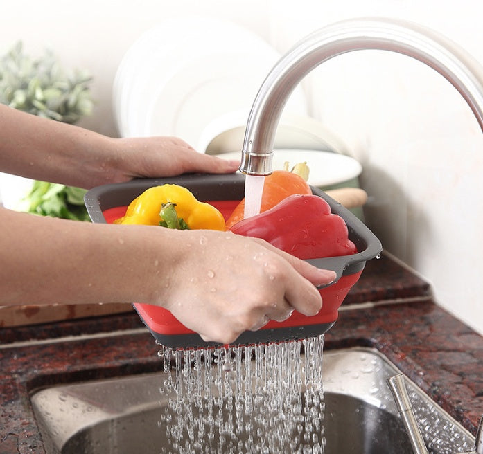 🧺 Square Folding Telescopic Drain Basket