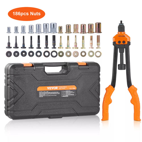 16" Rivet Nut Tool Set with 13 Mandrels and 186 Rivet Nuts