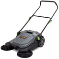 Manual Push Floor Sweeper 25.6" Path 5-Gallon Waste Capacity