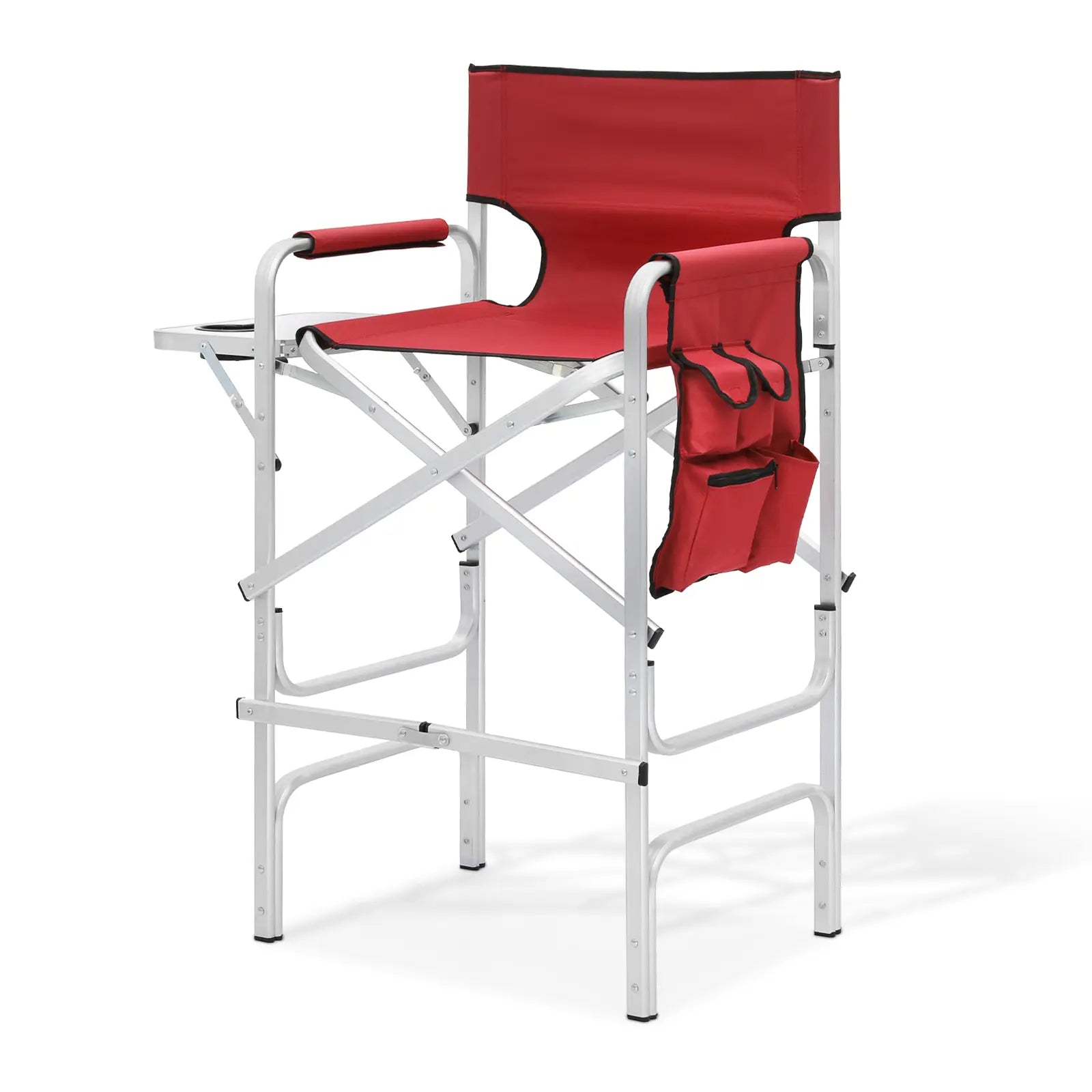 Red Folding Director Chair for Camping 23"x16" w/ Cup Holder