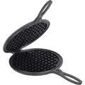Pre-Seasoned Cast Iron Waffle Maker Stovetop 7" Waffles