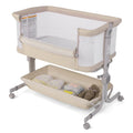 3-in-1 Baby Bassinet with Wheels, Storage & Adjustable Height Beige