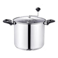 Stainless Steel Stovetop Popcorn Popper with Stirring Rod, 4.5L