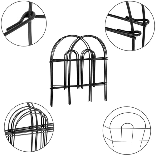 50ft Foldable Metal Garden Fence 35 Panels for Yard & Pet Barrier