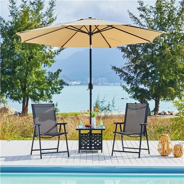 Set of 2 Outdoor Folding Dining Chairs Lightweight