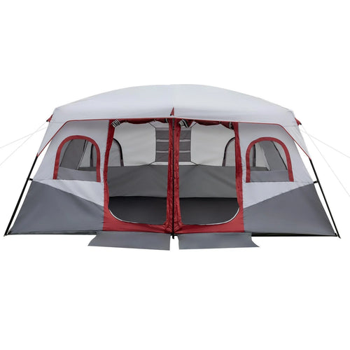 10-Person Waterproof 2-Room Camping Tent with Rainfly and Storage