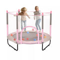 60" Kids Trampoline Safety Net Basketball Hoop Indoor Outdoor