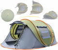 4-Person Waterproof Pop-Up Tent with UV Protection and 2 Doors