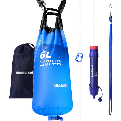 6L Gravity Water Filter System 4 Stage Camping Emergency Purifier