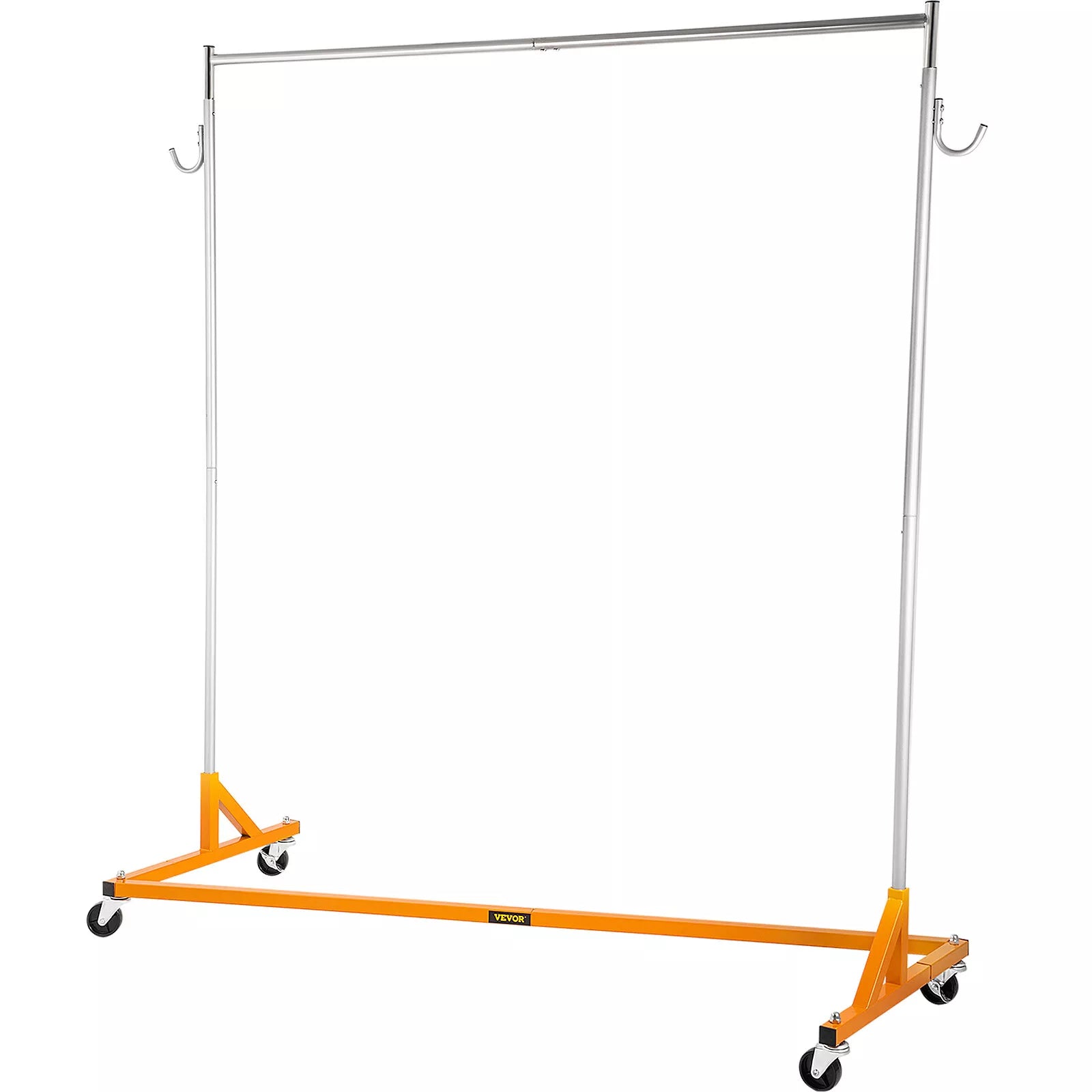 71" Heavy-Duty Rolling Garment Rack Z-Base 300lbs Capacity