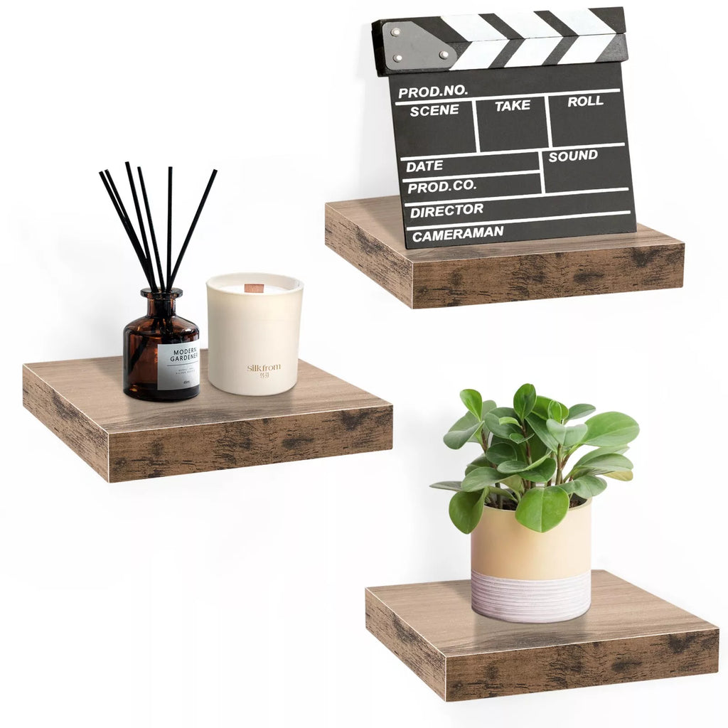 Wall-Mounted Floating Shelves Set of 3 for Home Decor & Storage