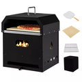 4-in-1 Outdoor Pizza Oven Fire Pit & BBQ Cooker