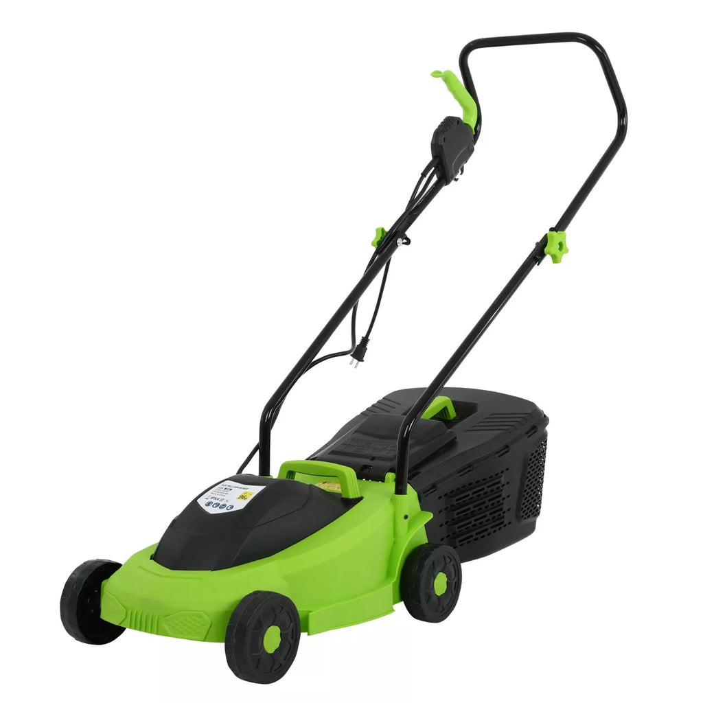 13-Inch Corded Electric Lawn Mower with 12 Amp Motor and 3 Height Settings