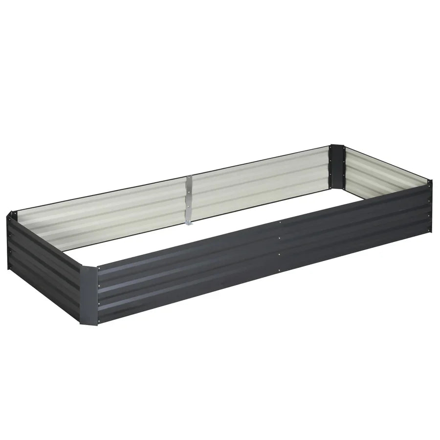 95" x 36" Metal Raised Garden Bed Galvanized Planter Box Outdoor Gardening