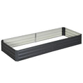 95" x 36" Metal Raised Garden Bed Galvanized Planter Box Outdoor Gardening