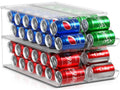Stackable Soda Can Organizer for Refrigerator Holds 48 Cans