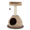 28" Cat Tree Tower Handcrafted with Natural Perch & Scratcher