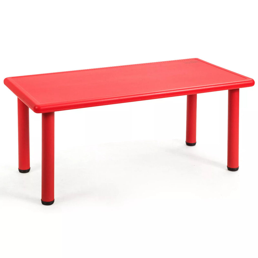 Kids Red Rectangular Play Table Home & Classroom