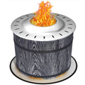 Smokeless Outdoor Fire Pit with Heat-Resistant Mat, Round 20" Patio Heater