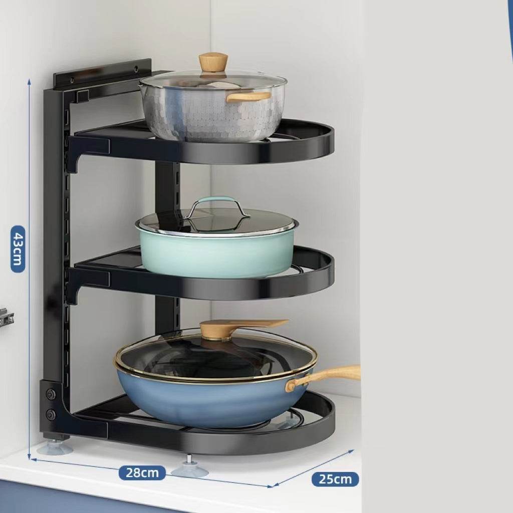 Multi-Layer Under Sink Kitchen Pot Rack