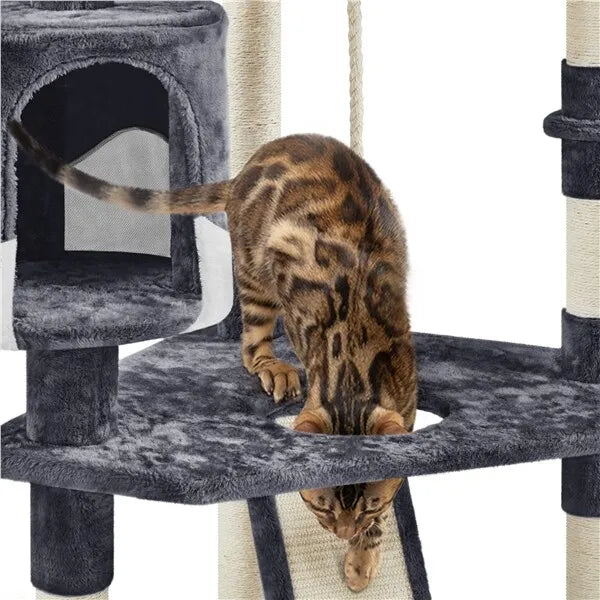79" Tall Cat Tree Tower Indoor Cat Condo Scratching Post
