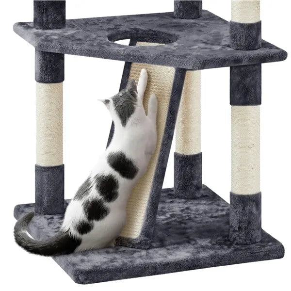 79" Tall Cat Tree Tower Indoor Cat Condo Scratching Post