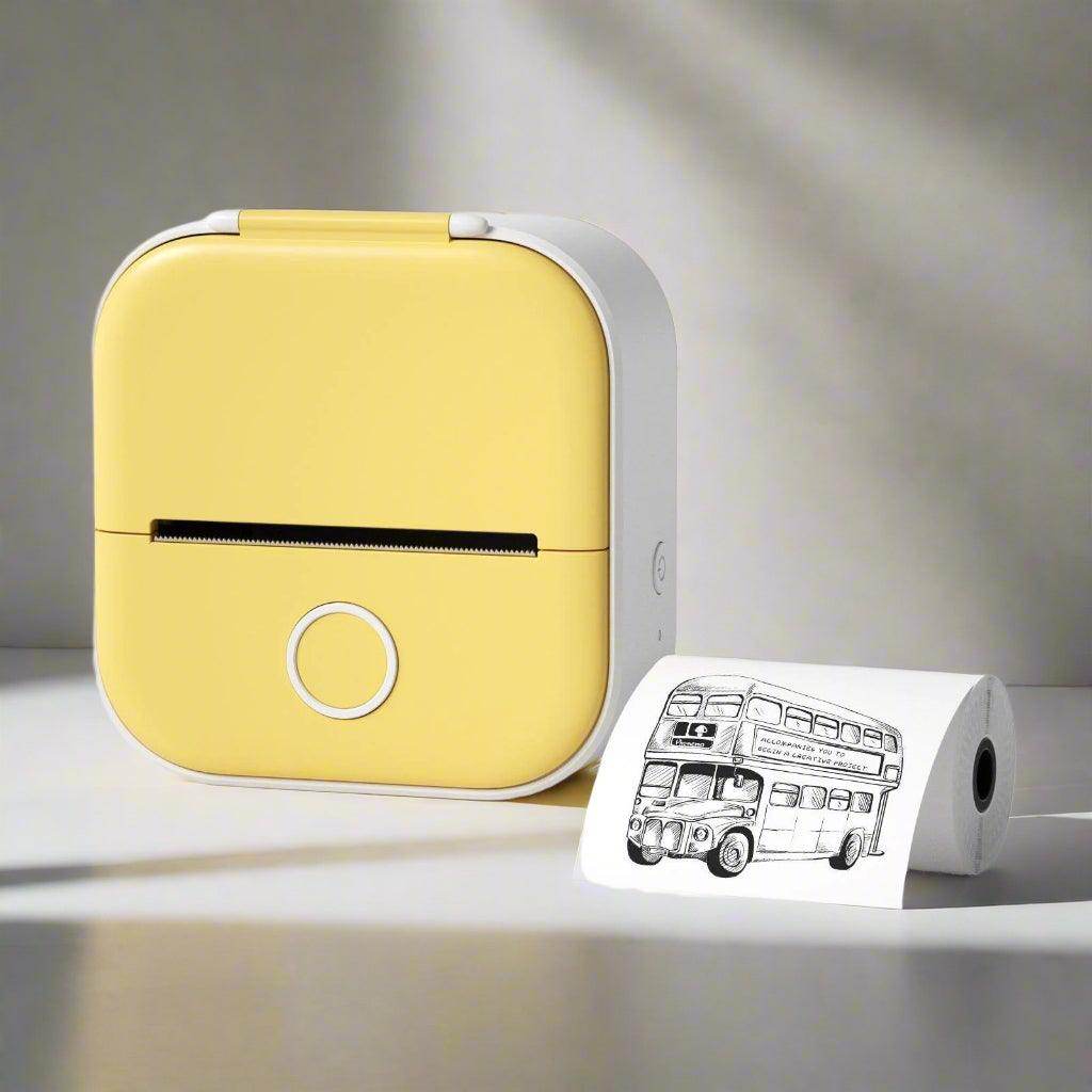 Portable inkless label printer for home use