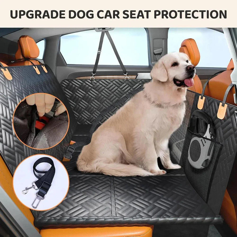 Dog Car Seat Cover Hard Bottom Extender 400LB Support Travel Bed