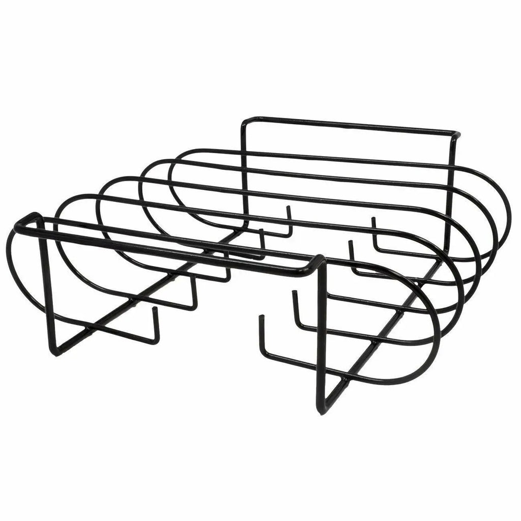 Non-Stick Rib Rack for Grilling Holds 4 Racks Porcelain Coated Steel