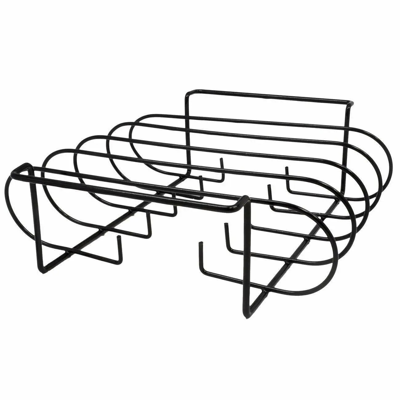 Non-Stick Rib Rack for Grilling Holds 4 Racks Porcelain Coated Steel