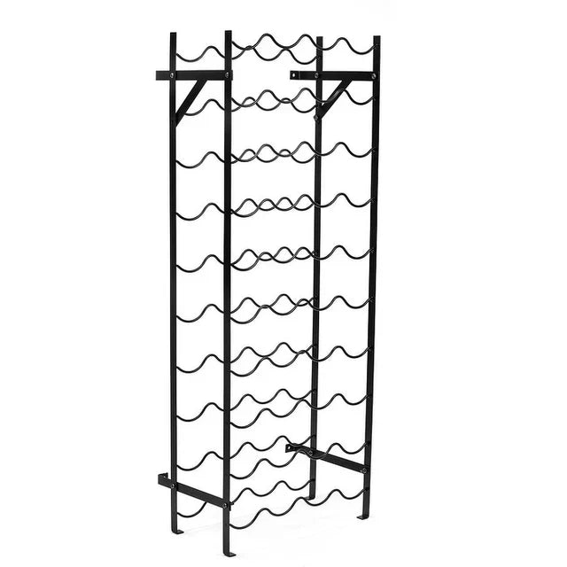 Freestanding Metal Wine Rack Holds 40 Bottles Expandable