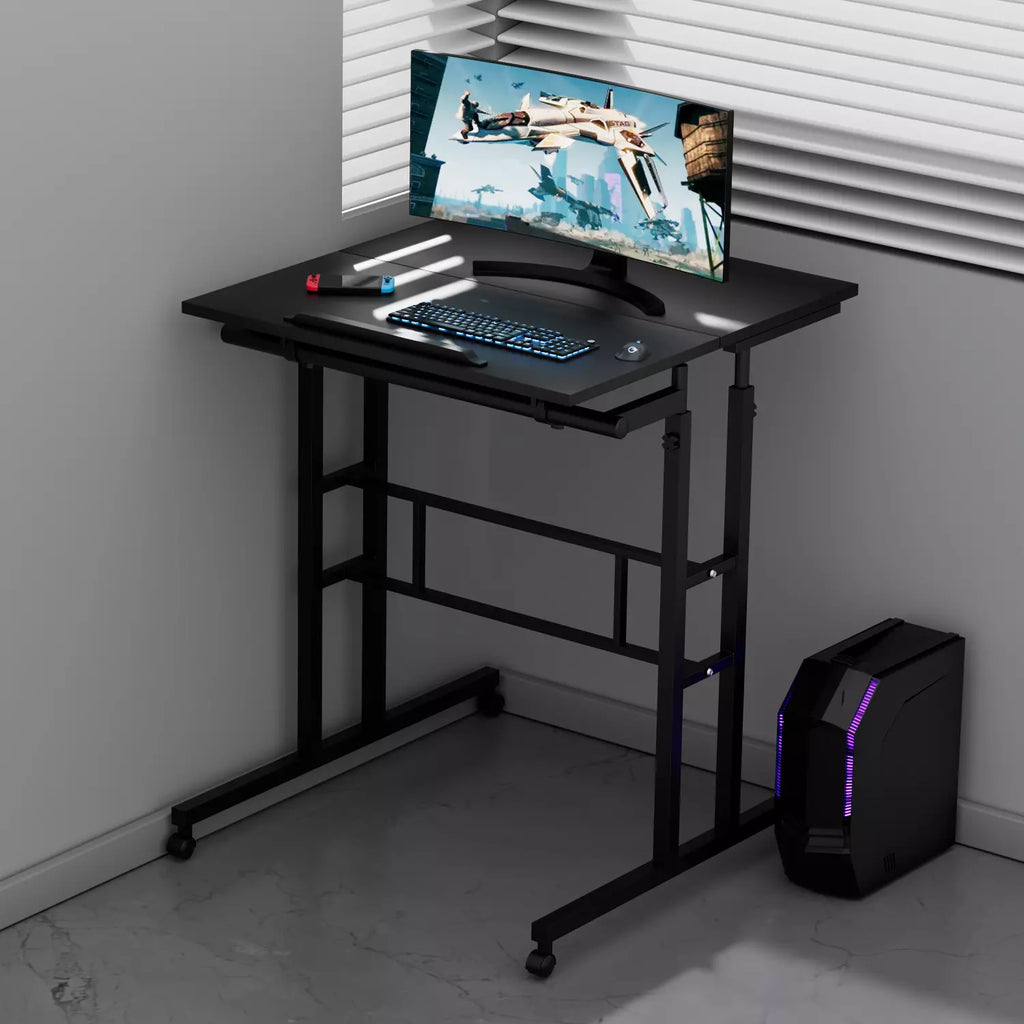Adjustable Height Mobile Standing Desk Ergonomic Workstation