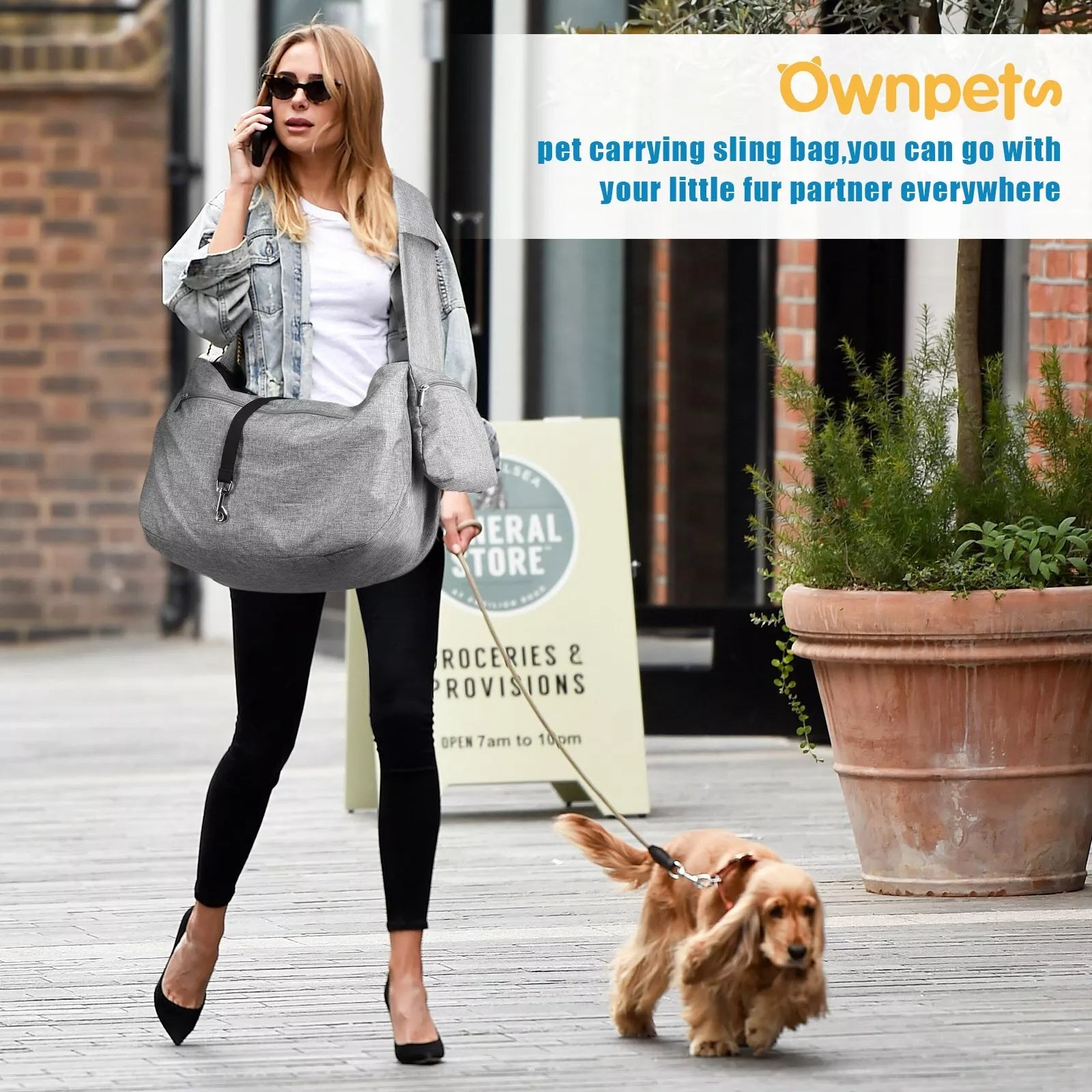 Breathable Large Dog Sling Carrier Bag Foldable