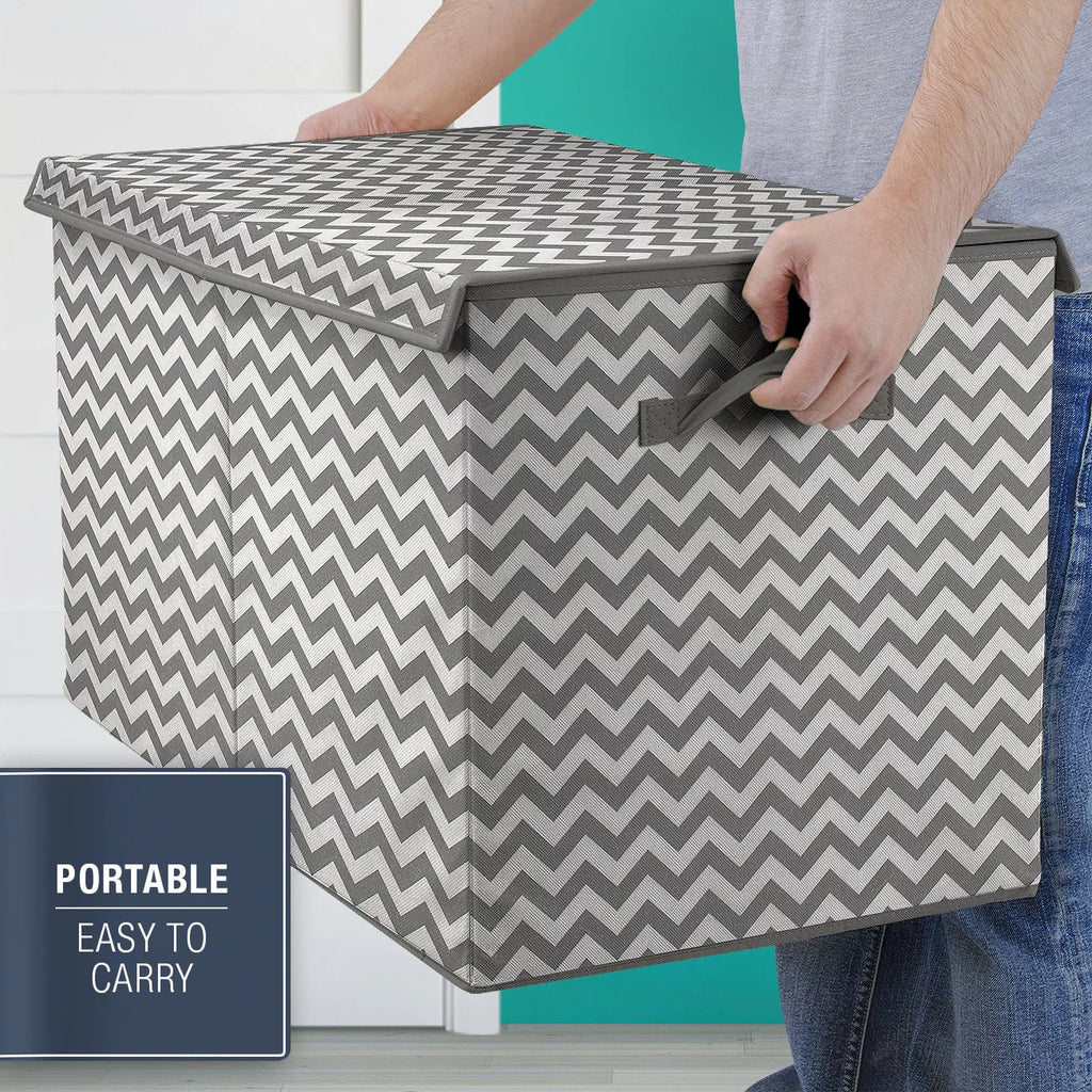 Foldable Toy Chest with Lid Large Storage Box for Kids
