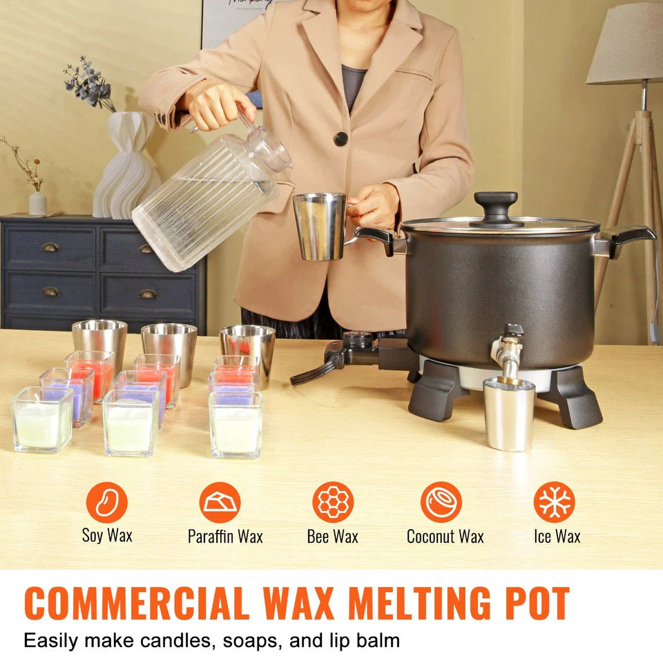 5L Electric Wax Melter Pot with Fast Heating and Candle Kit Tools