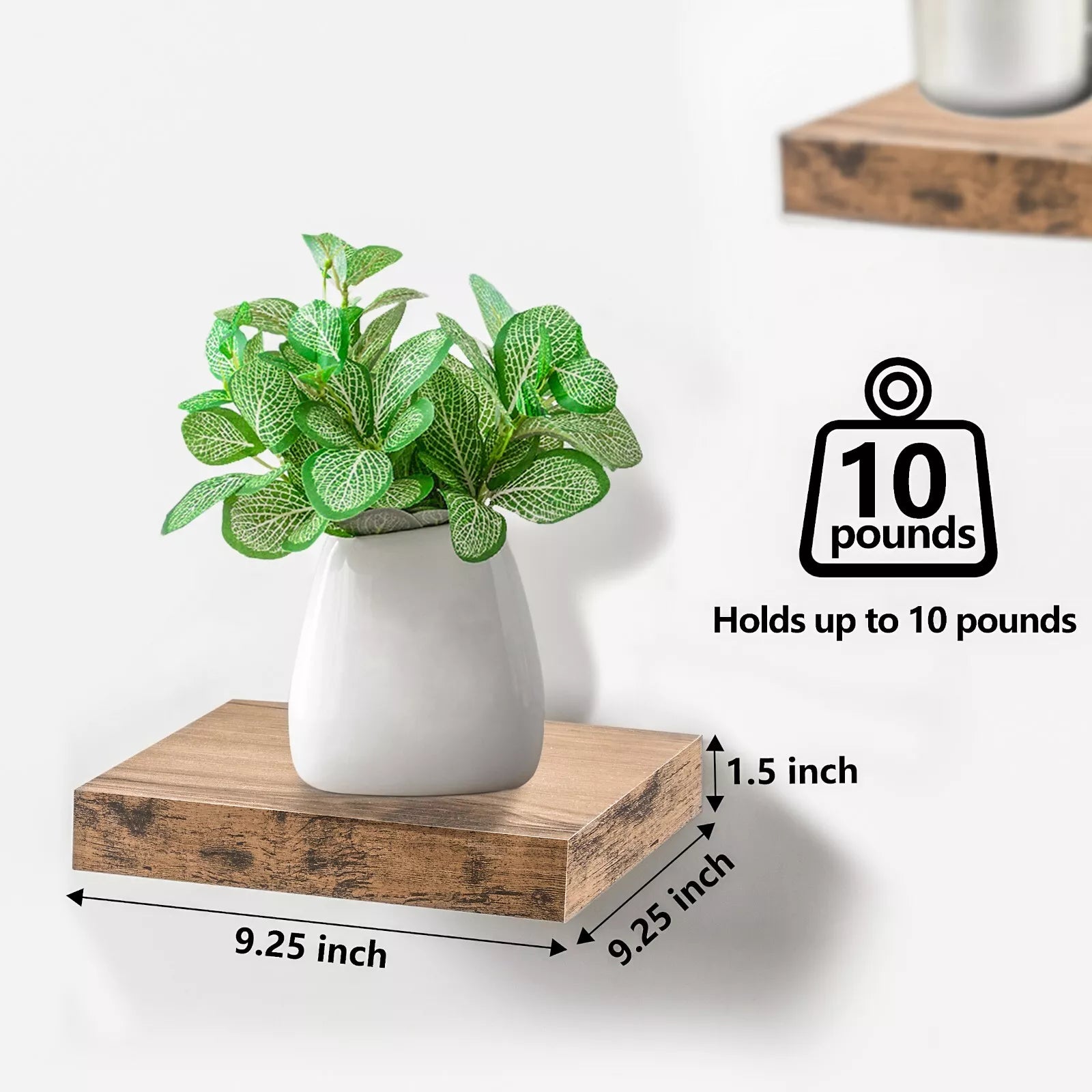Wall-Mounted Floating Shelves Set of 3 for Home Decor & Storage