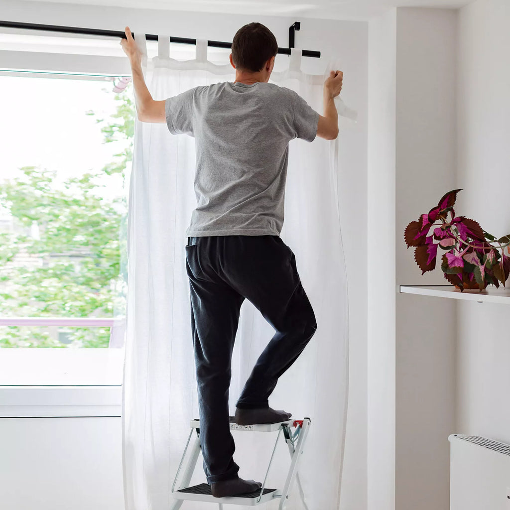 Foldable 2-Step Ladder with Handle, Non-Slip Pedals, 330 lb Capacity