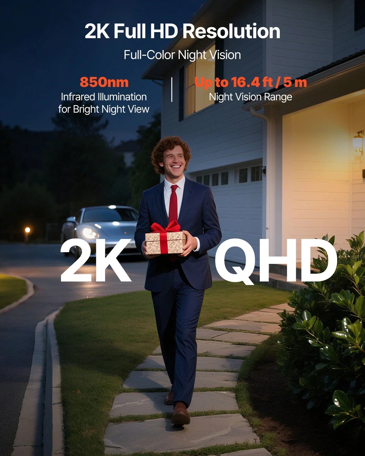 2K Wireless Video Doorbell Camera with 170° View & Smart Detection Pro