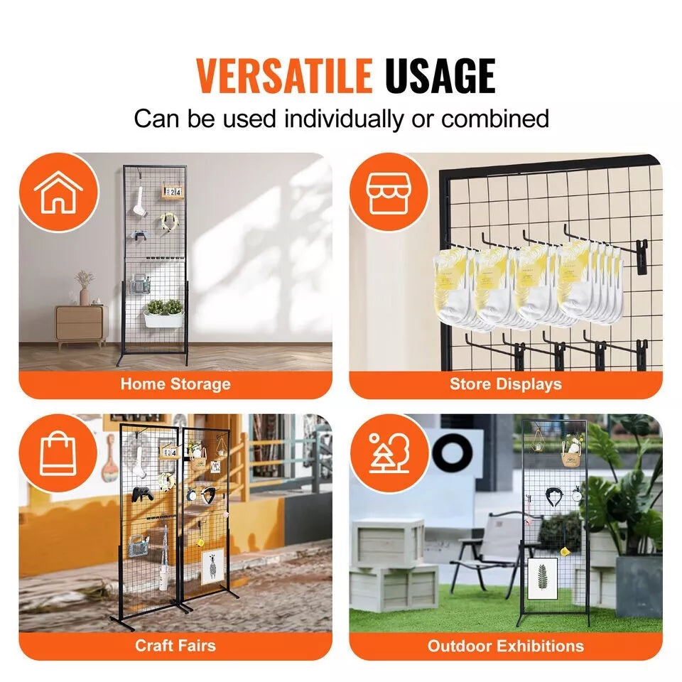 2-Pack Grid Wall Panels 2' x 5.6' Display and Organization