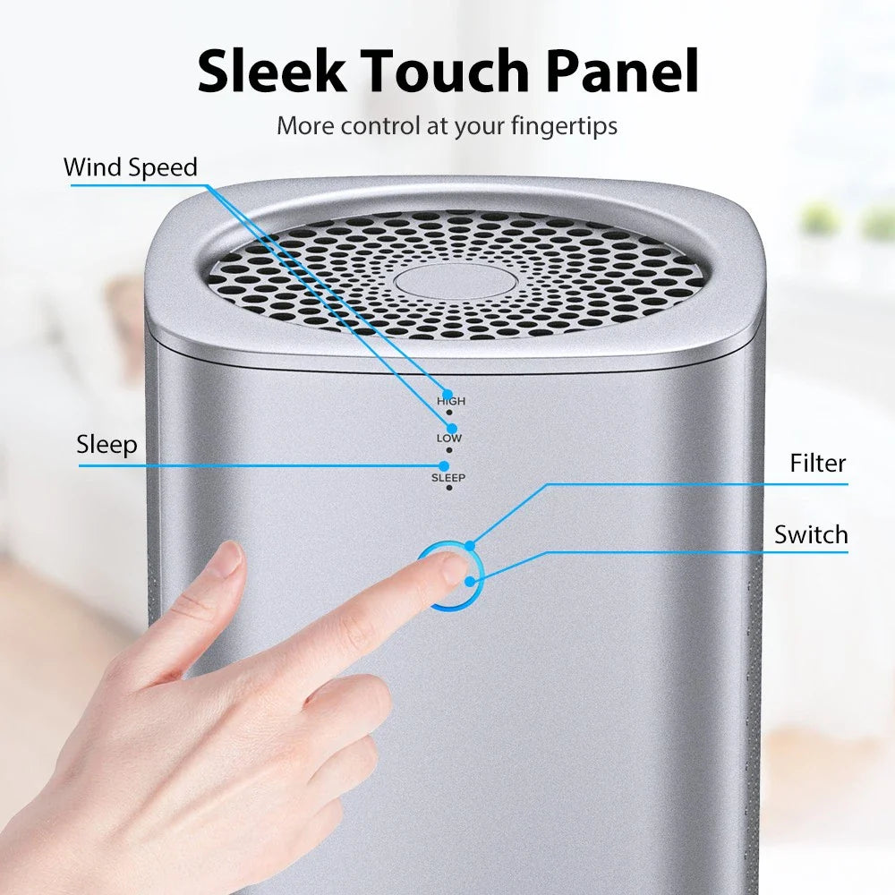 HEPA Air Purifier Large Room 3 Stage Filter Pet Smoke Dust Cleaner