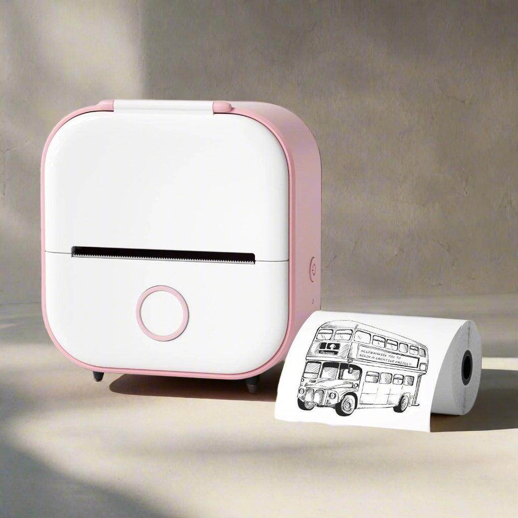 Portable inkless label printer for home use