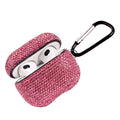 Sparkly Rhinestone Case for AirPods 3rd Gen Shockproof Protective with Keychain – Pink